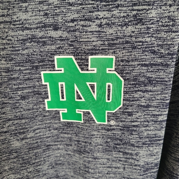 Kids Notre Dame Green and Gray Pullover Top - Picture 3 of 6